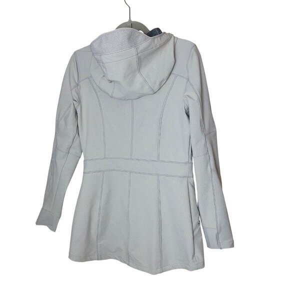 Kuhl Womens Trench Coat Size S Cream Softshell Two-tone Weave Performance - Picture 16 of 16